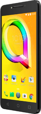 Alcatel A5 LED negro tapa delantera lado derecho