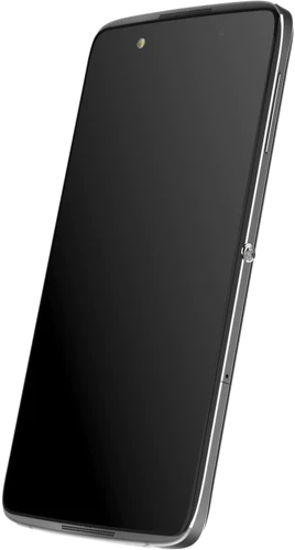 Alcatel Idol 4 metallic zilver voorkant rechterzijkant