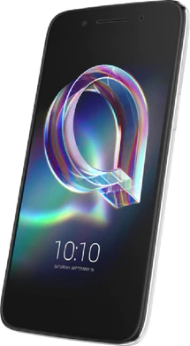 Alcatel Idol 5 sølv front højre side skæv