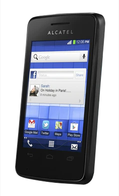 Alcatel One Touch 4007D Pixi copertina frontale aslant