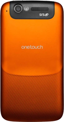 Alcatel One Touch 997D oranje achterkant v1