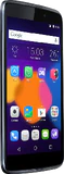 Alcatel One Touch idol 3 47 zwart voorkant schuin