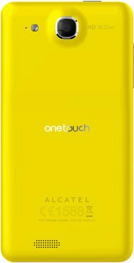Alcatel One Touch Idol Ultra back yellow