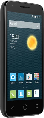 Alcatel One Touch pixi 3 45 dualsim noir couverture côté gauche