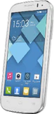 Alcatel One Touch Pop C5 full wit schuin