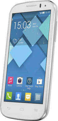 Alcatel One Touch Pop C5 full wit schuin