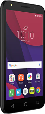 Alcatel pixi 4 5 3g negro tapa delantera lado izquierdo