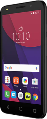 Alcatel pixi 4 5 3g negro tapa delantera lado derecho
