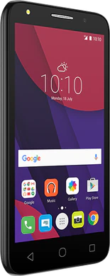 Alcatel Pixi 4 5 dualsim schwarz Vorderseite linke Seite
