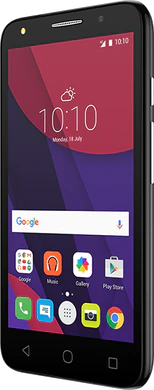 Alcatel Pixi 4 5 dualsim schwarz Vorderseite rechte Seite