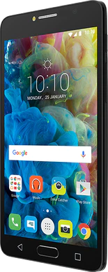 Alcatel Pop 4S negro tapa delantera lado derecho 2