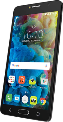 Alcatel Pop 4S negro tapa delantera lado derecho