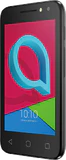 Alcatel U3 3G zwart voorkant rechterzijkant
