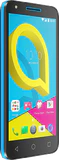 Alcatel U5 blau Vorderseite linke Seite