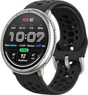 Amazfit active 2 round zwart silicone