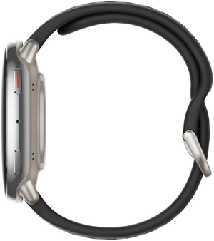 Amazfit active 2 round zwart silicone rechterzijkant