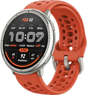 Amazfit active 2 round rood silicone