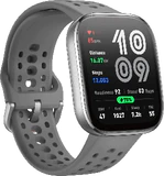 Amazfit Bip 6 grau Vorderseite linke Seite