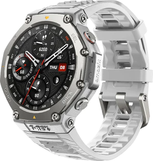 Amazfit t rex 3 grijs voorkant rechterzijkant