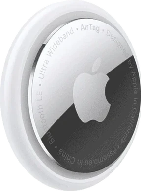 Apple AirTag hvid bagside højre side