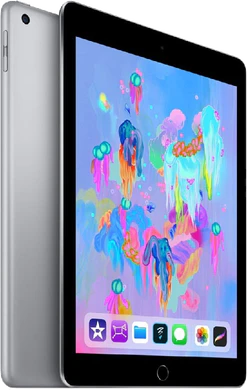 Apple ipad 2018 zwart overzicht schuin