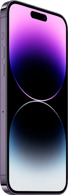 Apple iPhone 14 Pro Max paars voorkant linkerzijkant