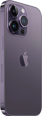 Apple iPhone 14 Pro paars achterkant rechterzijkant