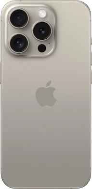 Apple iPhone 15 Pro grijs natural tianium achterkant