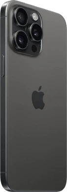 Apple iPhone 15 Pro Max zwart titanium achterkant rechterzijkant