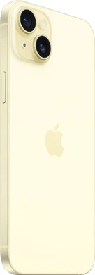 Apple iPhone 15 yellow back right side