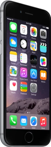 Apple iPhone 6 linkerzijkant schuin Apple iPhone 6 linkerzijkant schuin