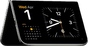 Apple iPhone Duo blue nightsky half closed clock