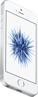 Apple iPhone SE zilver voorkant linkerzijkant onderkant