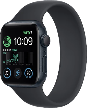 Apple Watch SE 2022 40mm zwart voorkant rechterzijkant