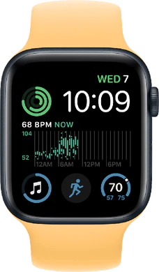Apple Watch SE 2022 44mm geel voorkant