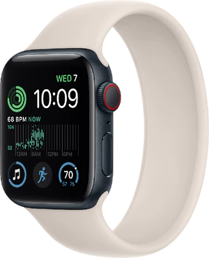 Apple Watch SE 2022 4G 40mm vit front höger sida