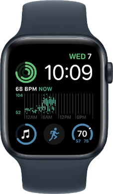 Apple Watch SE 2022 4G 44mm blauw voorkant