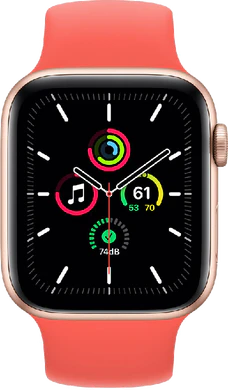 Apple Watch SE 44mm voorkant aluminum goud