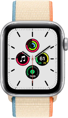 Apple Watch SE 44mm voorkant aluminum zilver