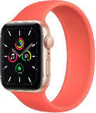 Apple Watch SE 44mm voorkant rechterzijkant aluminum goud