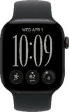 Apple Watch Series 12 42mm aluminium noir rubber band noir