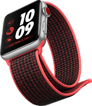 Apple watch series 3 pink voorkant rechterzijkant onderkant