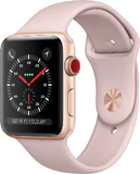 Apple watch series 3 pink goud voorkant rechterzijkant