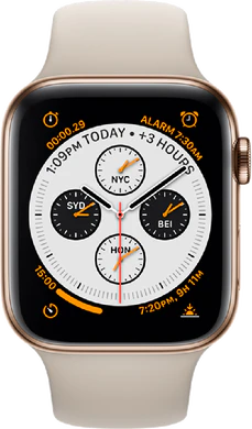 Apple watch series 4 voorkant goud stainless steel