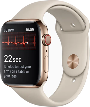 Apple watch series 4 voorkant rechterzijkant ecg