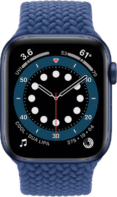Apple Watch Series 6 4G 44mm voorkant aluminium blauw