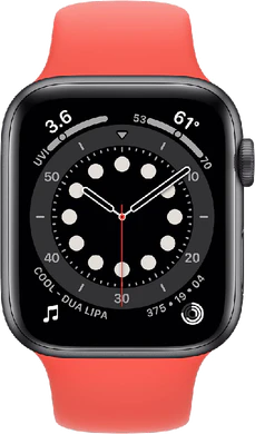 Apple Watch Series 6 4G 44mm voorkant aluminium grijs