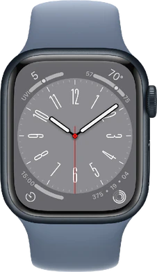Apple Watch series 8 41m aluminium blauw voorkant