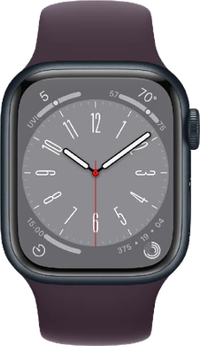 Apple Watch series 8 41m aluminium paars voorkant