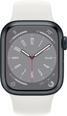 Apple Watch series 8 41m aluminium wit voorkant